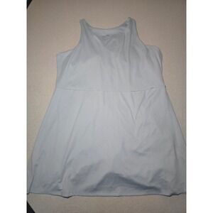 GapFit Women's Active Athletic Tennis Dress Blue XXL V Neck Sleeveless Sporty